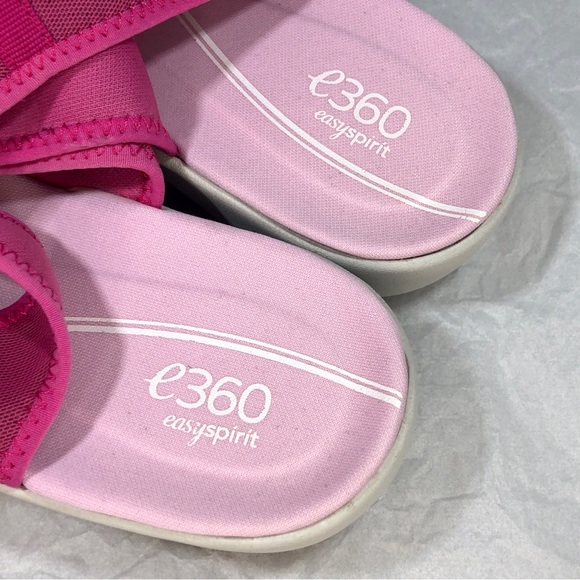 Women’s Easy Spirit e360 Pink & White Stretchy Sandals. Size 11 Wide. - Picture 6 of 10